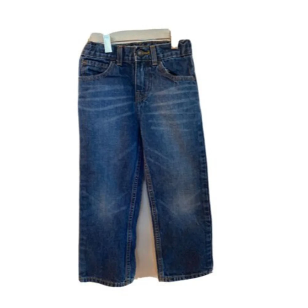 Arizona Boys Jeans Size 5 Adjustable Waist Bootcut Pockets Medium Wash